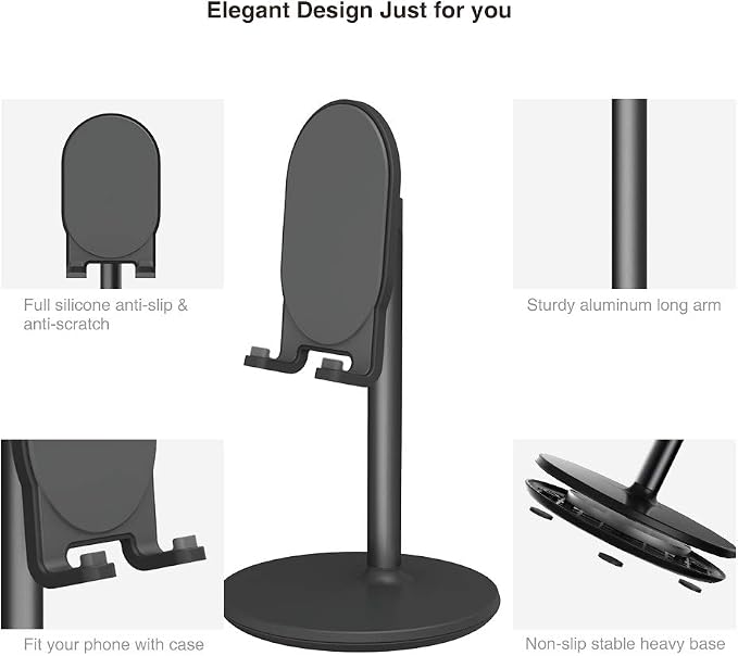 Bright Stone Phone Stand for Desk, Adjustable Cell Phone Holder for Desk - Image 7