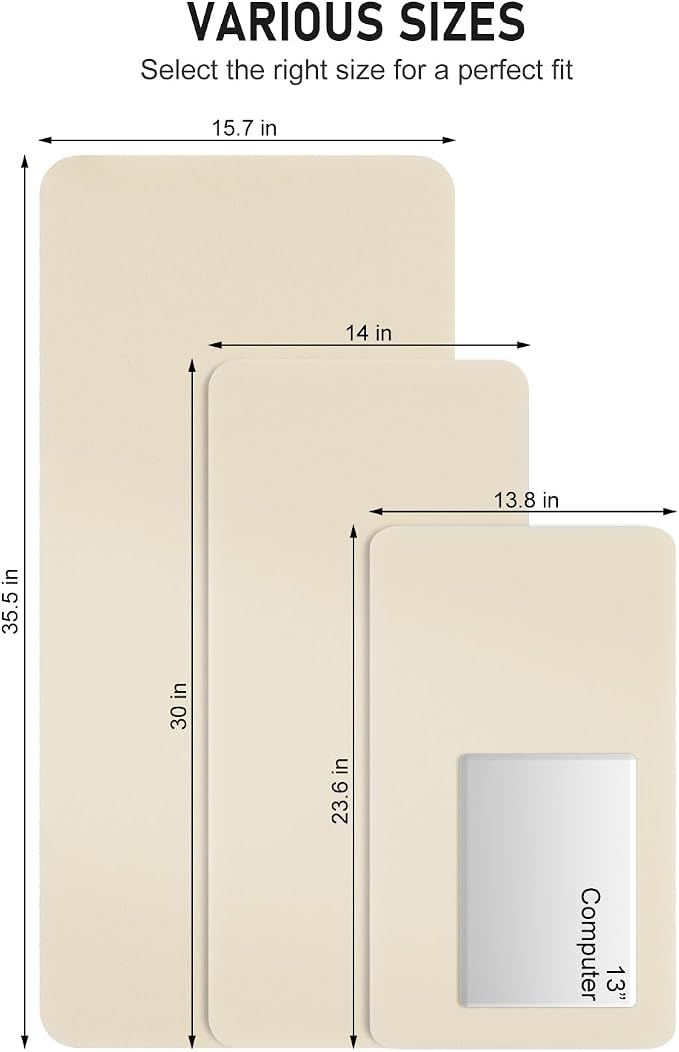 Desk Pad, 35.5" x 17" PU Leather Non-Slip Desk Mat Large Mouse Pad - Image 6