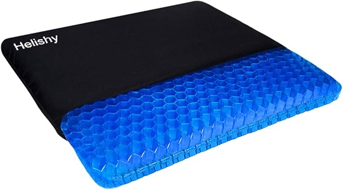 Gel Seat Cushion, Double Thick Egg Gel Cushion for Pressure Pain Relief, Breathable Wheelchair Cushion Chair Pads for Car Seat Office Chair (16x14x1.65inch)-DeskLoop Office