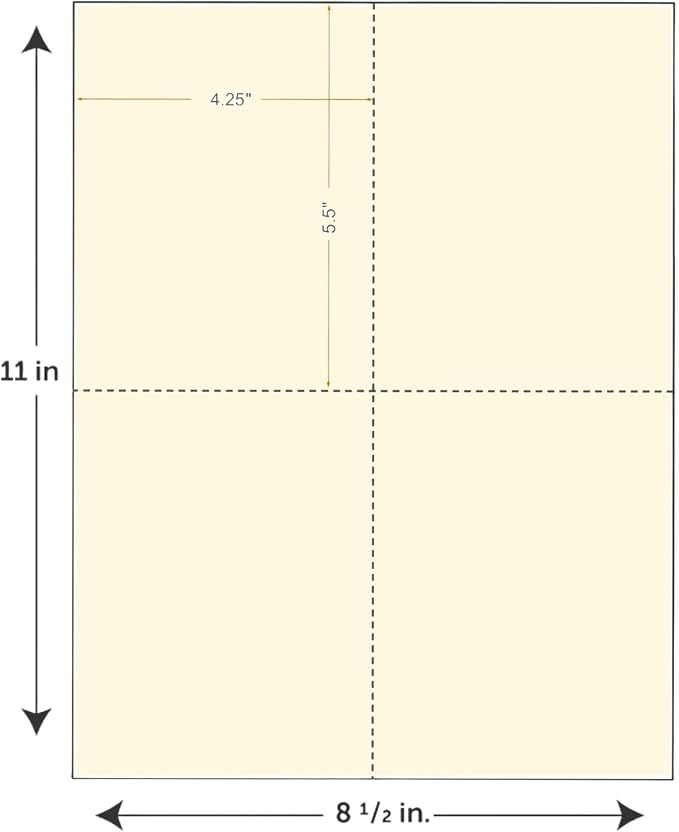 Limited Papers 8.5x11 Perforated Paper, 20/50 Pound 75 GSM, Variety of - Image 2