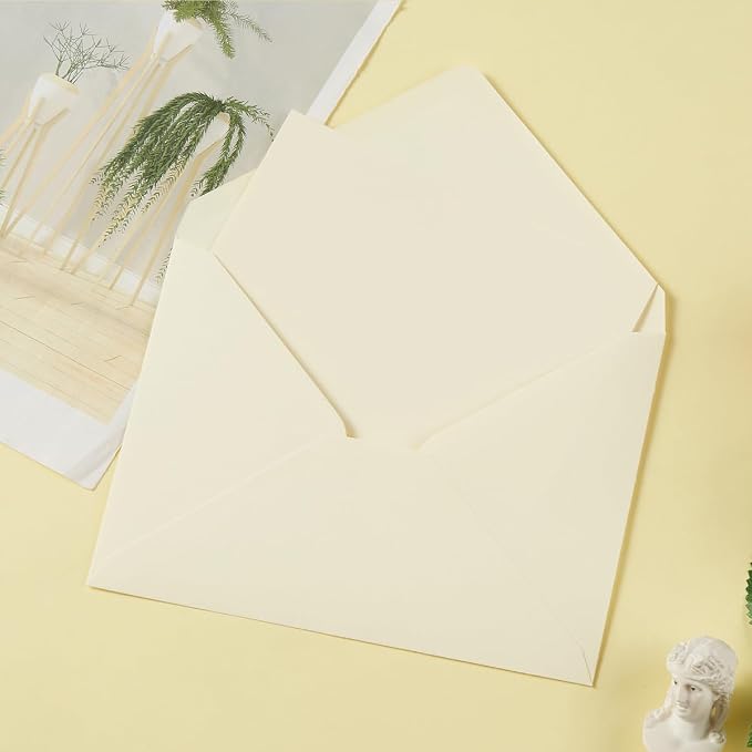 50 Pack A7 Cream Color 5x7 Envelopes Invitation Envelopes - Image 4