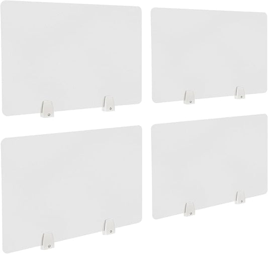 4PCS Desk Dividers Office Partitions, Privacy Desk Panel Protective, Acrylic by AngelcityCC