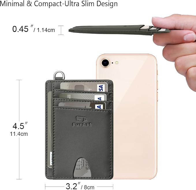 FurArt Slim Minimalist Wallet RFID Credit Card Holder - Image 7