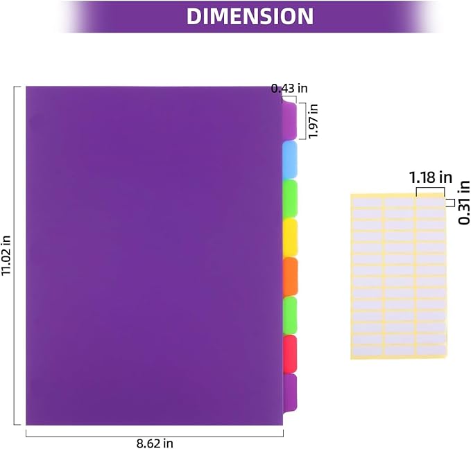 3 Set Plastic Binder Dividers - Image 4