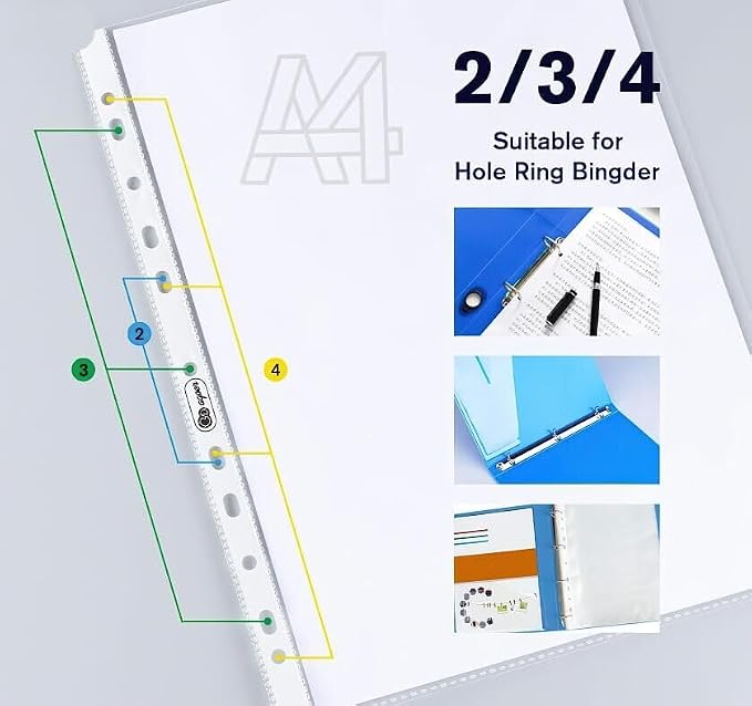 Agoer 80 Clear Sheet Protectors - Image 3