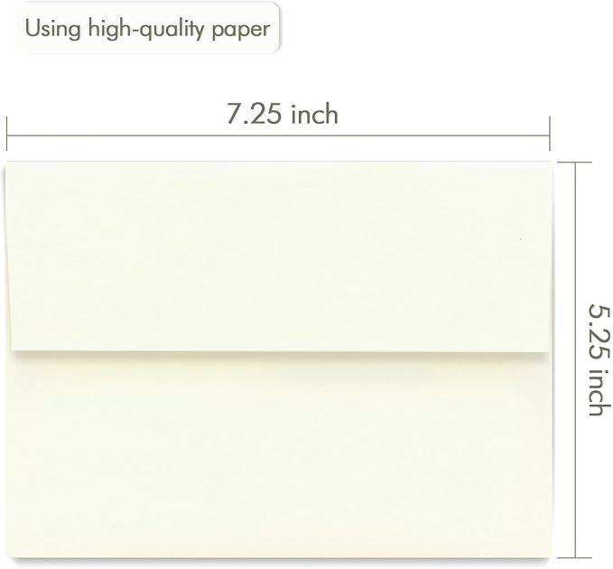 A7 ivory Invitation 5x7 Envelopes - Image 3