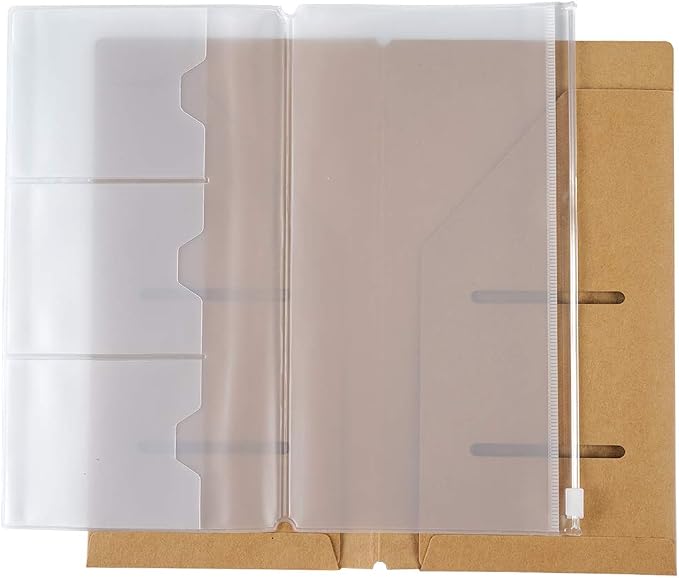 Moterm Kraft File Folder + Zipper PVC Pouch Travelers Journal Refills Pack | by Moterm