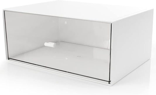 Desk Drawer Organizer, Stackable Storage Drawers, Plastic White Desk Organizers by kulusion