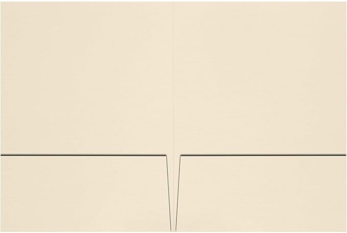 LUXPaper 9" x 12" Presentation Folders | Two Pocket | Natural | 80lb. Cover | - Image 2