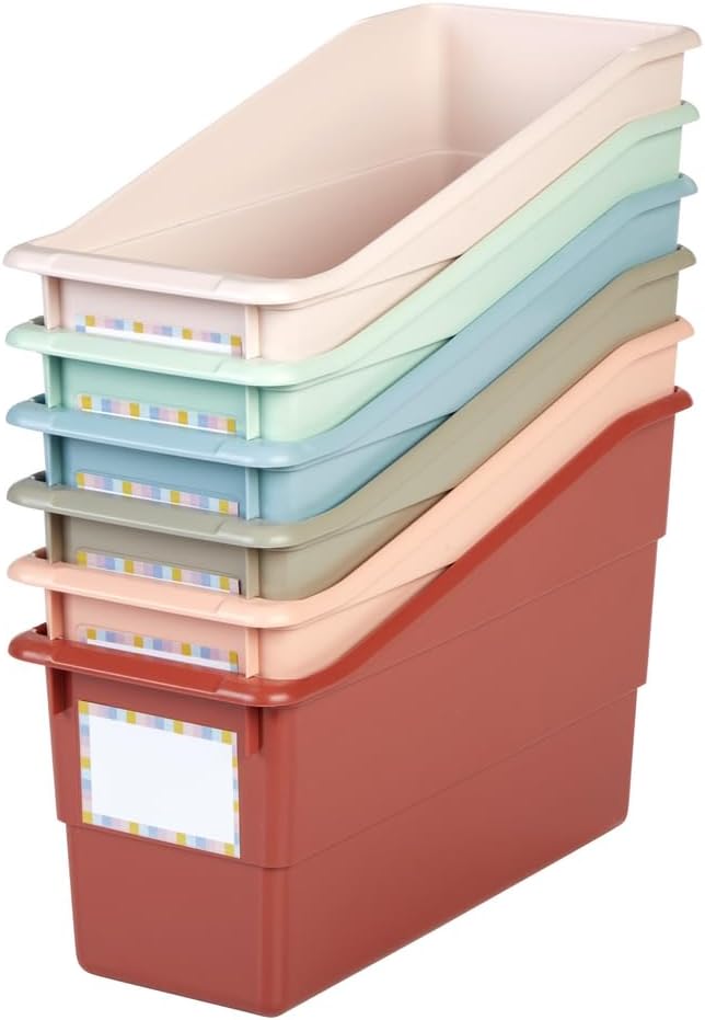 Really Good Stuff Durable Book and Binder Holders- Set of 6 Boho Colors | by ReallyGoodStuff