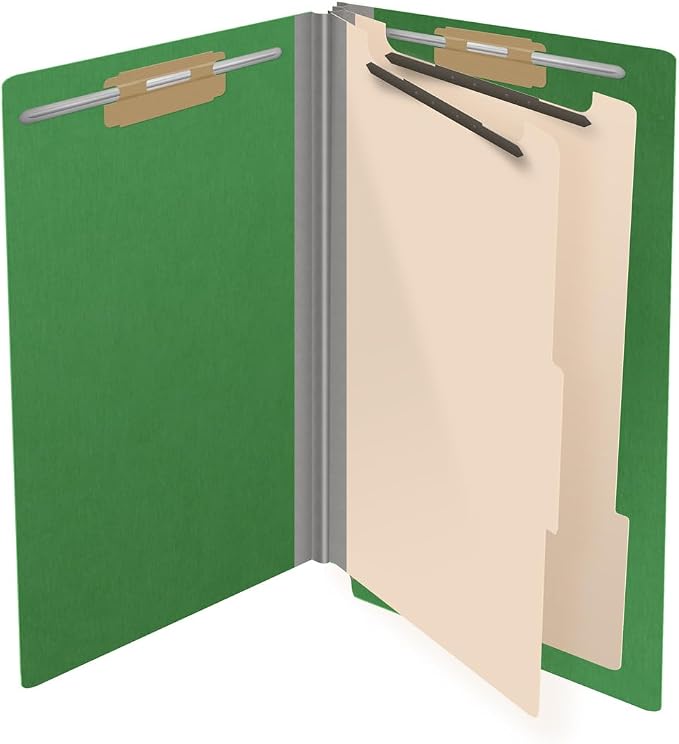 Ecom Folders End Tab Pressboard Classification Folders | Legal Size 25 Pt Stock - Image 4