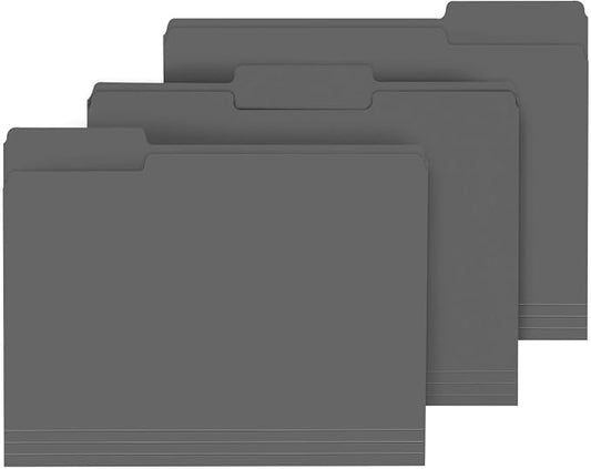 File Folder, PANDRI 120 Pack File Folder, 1/3 Cut Tab, Letter Size, Filing by PANDRI