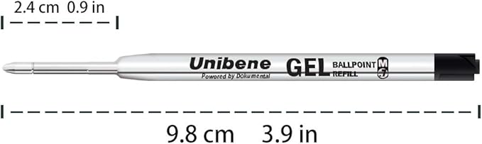 Unibene Parker Compatible Gel Ink Ballpoint Refills 12 Pack, 0.7mm Medium - Image 5