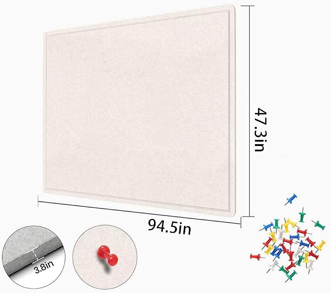 Extra Large Bulletin Board, 95 X 47 inches Cork Board - Image 3