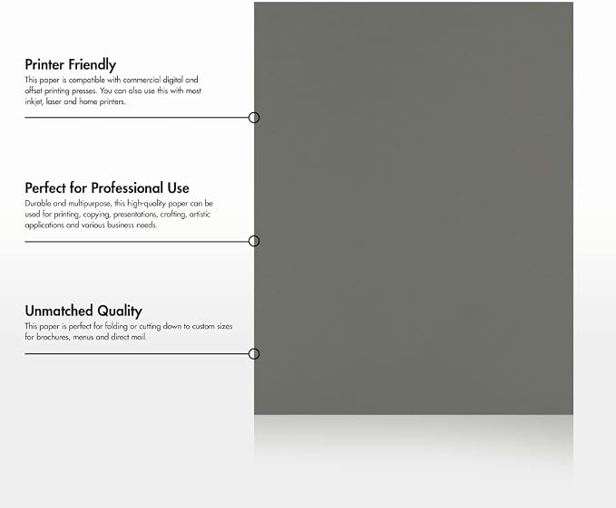 LUXPaper 8.5" x 11" Paper | Letter Size | Smoke Gray | 80lb. Text | 1, 000 Qty - Image 8