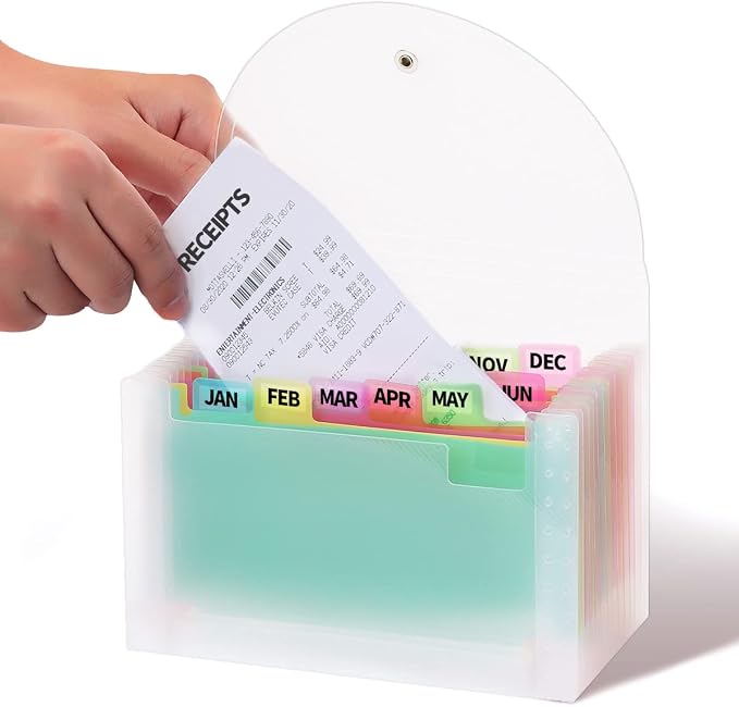 H4D Coupon Receipt Holder, 13 Pocket Accordion File Organizer, 7x4.5 Inches by H4D