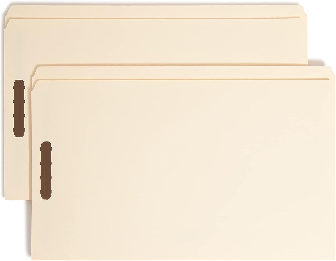 Smead Fastener File Folder, 2 Fasteners, Straight-Cut Tab, Legal Size, 50 per by SMEAD
