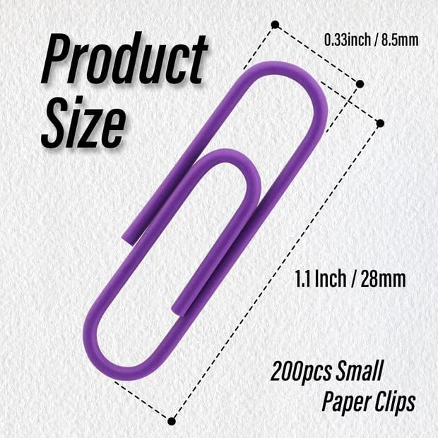 200 Pack Purple Paper Clips - Image 3