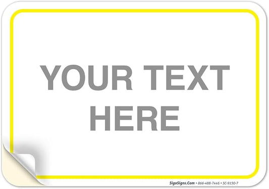 Personalized Custom Customize for Office, Delivery Yellow Sign, 10x7 Inches by SigoSigns