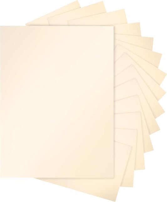 120 Sheets Shimmer Cream Cardstock 8.5 x 11 Off White Paper, 250gsm/92lb Premium Ivory Paper Card Stock for Cards Making, Business Cards, Wedding Invitations, Anniversaries, Menus