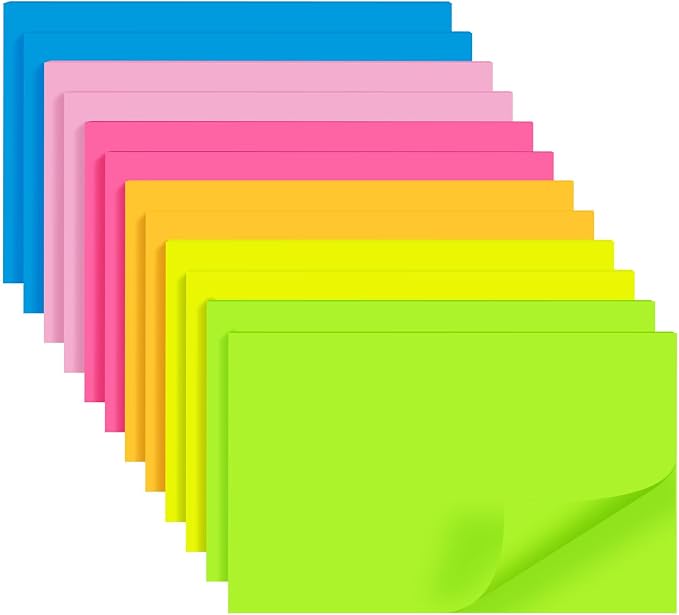Sticky Notes 3x5 in, Bright Colors Strong Adhesive Post, Suitable by TKTB