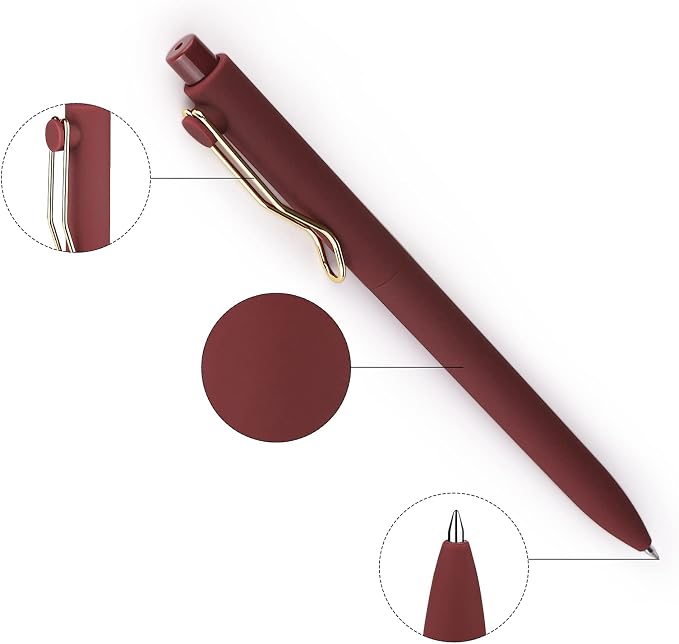 WY WENYUAN Black Pens, Fine Point Smooth Writing Personalized Ballpoint Pens - Image 3