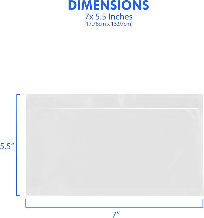 1000 Count 7" x 5.5" Shipping Label Envelopes, Top Loading - Image 3