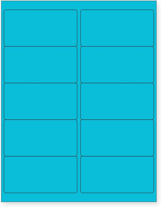 NextDayLabels - 8-1/2 x 11" Neon Color High Light Fluorescent Labels by NextDayLabels