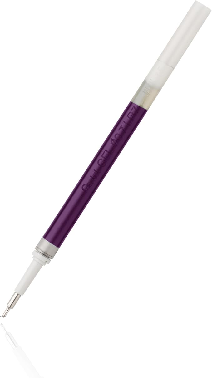 Pentel Refill Ink for EnerGel Liquid Gel Pen, Medium Line, Needle Tip, Violet - Image 2