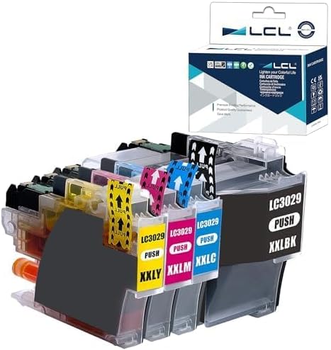 LCL Compatible Ink Cartridge Replacement for Brother LC3029 XXL LC3029BK LC3029C LC3029M LC3029Y High Yield MFC-J6535DW J6535DWXL J6935DW J5830DW J5830DWXL J5930DW (4-Pack Bk Cyan M Y)-DeskLoop Office