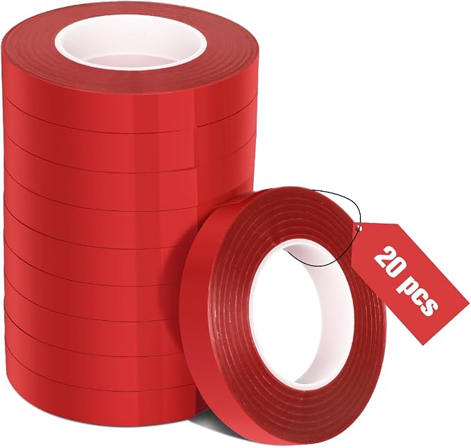 FUNTECK 20 Pcs Red Plant Ribbon by FUNTECK