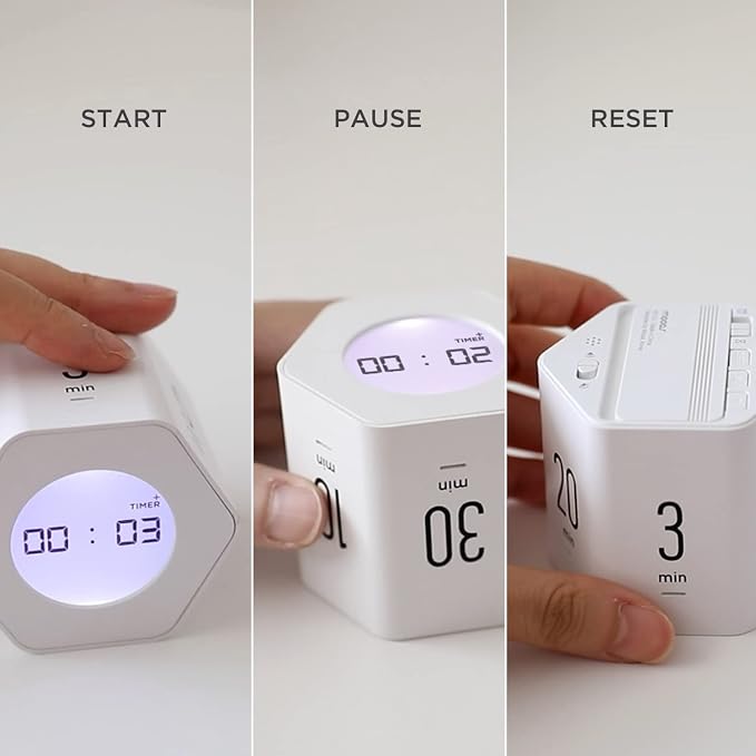 Mooas Multi-Hexagon Clock Cube, Digital Clock, Pomodoro Timer - Image 3