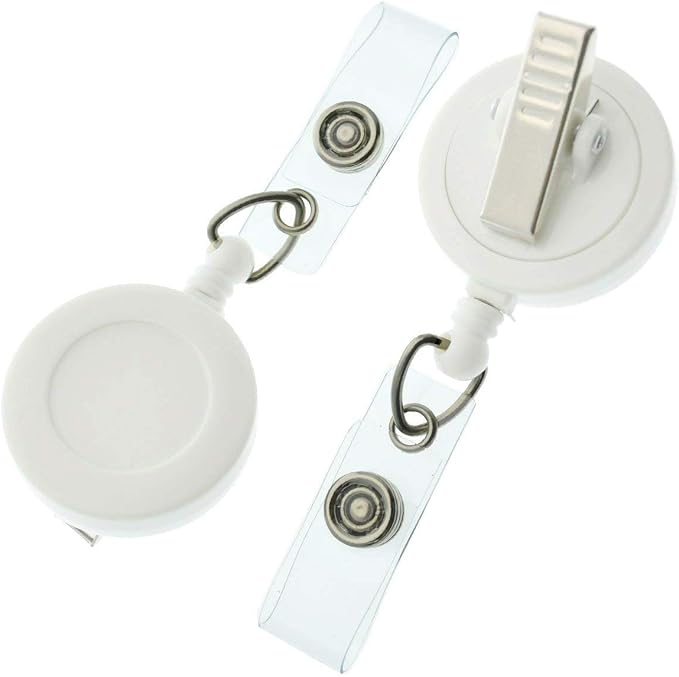 Bulk 100 Pack - Premium Retractable Badge Reels by SpecialistID