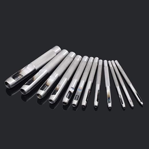 Leathe Punch Set Heavy Duty Round Hole Punch Set Leather Hole Tool, - Image 6