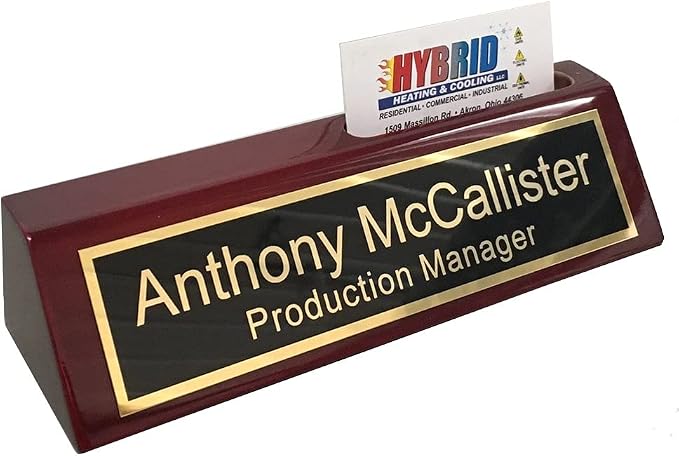 Name Plate for Desk Engraved in USA by Griffco Supply | Desk Name Plate - Image 9