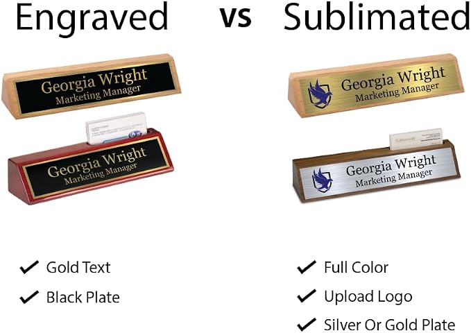 Custom Desk Wedge Name Plate - Image 3