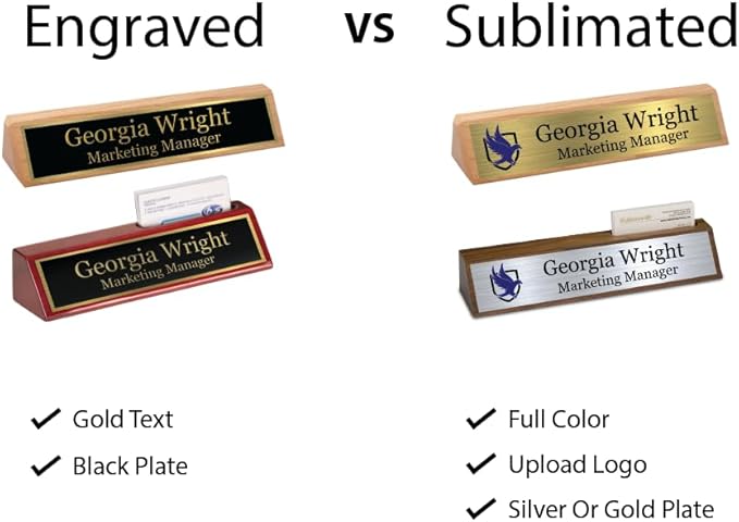 Custom Desk Wedge Name Plate - Image 5