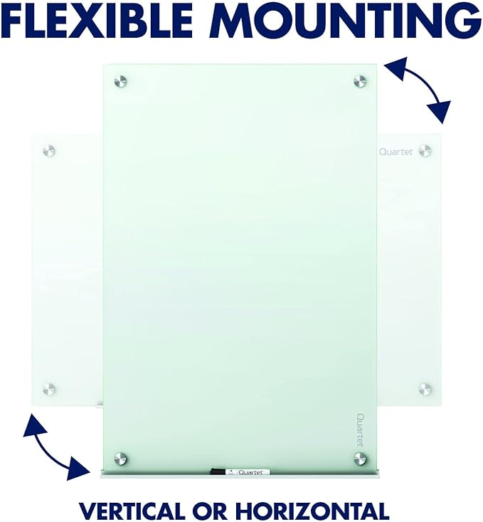 Quartet Magnetic Glass Dry Erase White Board, Infinity Frameless Mounting - Image 9