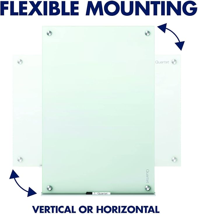 Quartet Magnetic Glass Dry Erase White Board, Infinity Frameless Mounting - Image 7