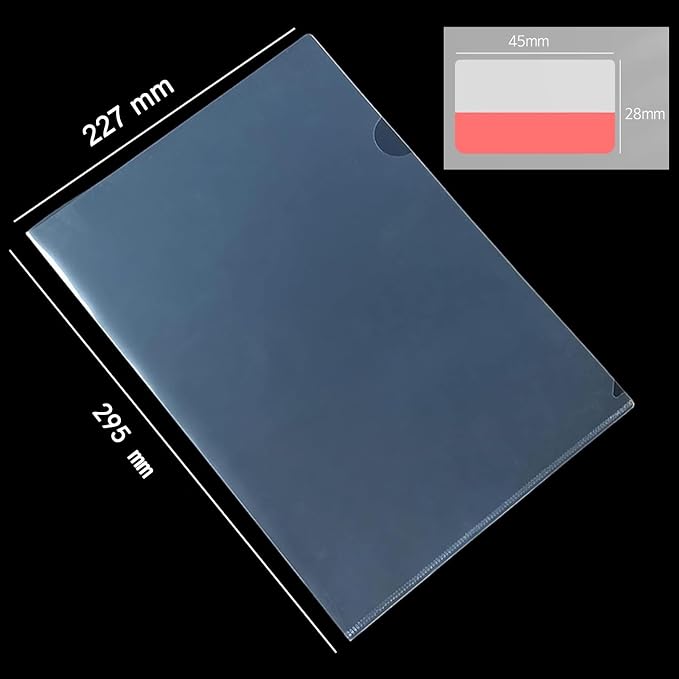 100 Pack Plastic Clear Transparent Document File Folder Sleeves Holder Fit - Image 2