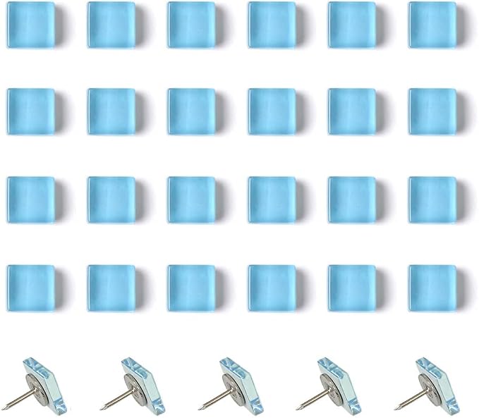 24pcs Decorative Cute Push Pins Glass Pushpins Thumbtacks Thumb Tacks by Aoxsie