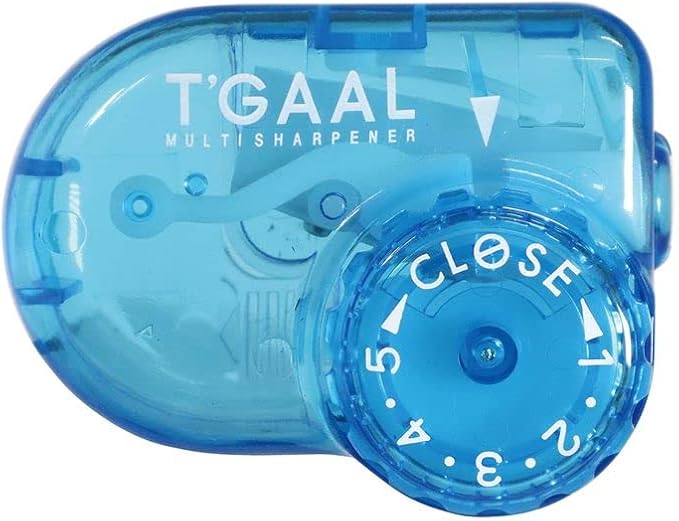 KUTSUWA STAD T'GAAL Angle Adjustable Pencil Sharpener | Translucent Blue by Kutsuwa