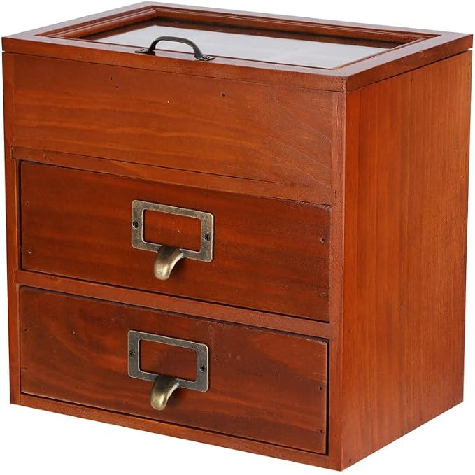 Wooden Storage Box Desk Organizer by PACKGILO