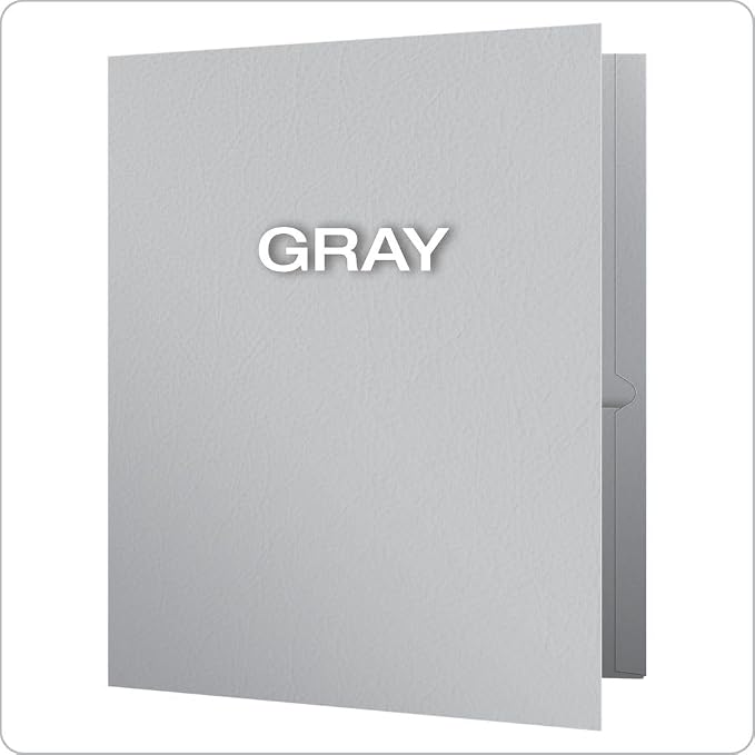 Oxford Twin-Pocket Folders, Textured Paper, Letter Size, Holds 100 Sheets - Image 3