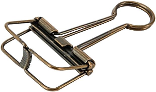Color Hollow Out Paper Binder Clip Invoice Bill Clip Office Supplies Pack of 10 - Image 2