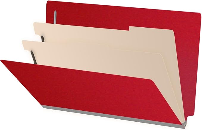 Ecom Folders End Tab Pressboard Classification Folders | Legal Size 25 Pt Stock by Ecom+Folders