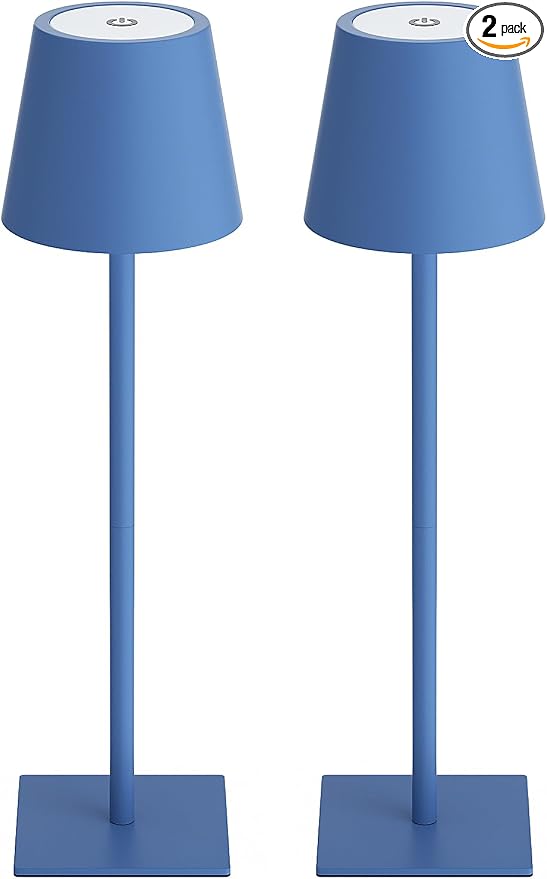 Kakanuo Cordless Rechargeable Table Lamp Navy 5000mAh Battery Operated Lamps by KakanuoLightings