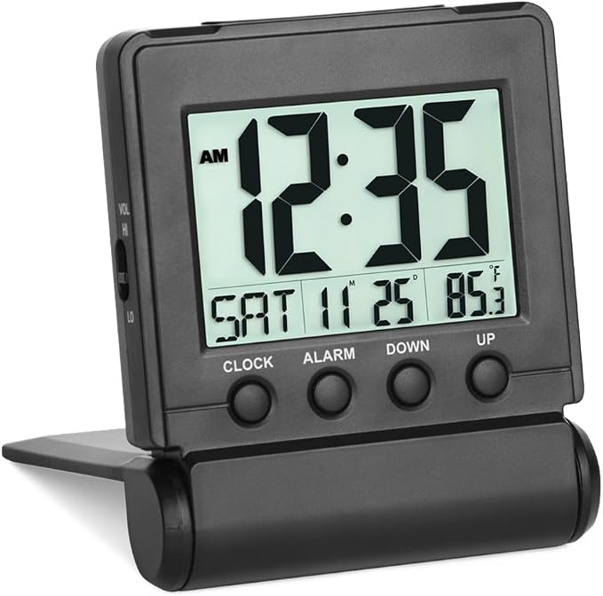 FAMICOZY Small Folding Digital Travel Alarm Clock by FAMICOZY