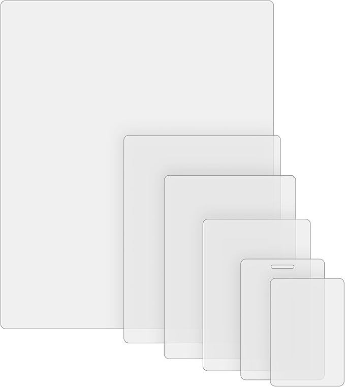 KTRIO 5 Mil Laminating Sheets 150 Pack, Various Sizes Thermal Laminating Pouches, Clear Laminate Sheets for Letter Size, Photos, Notecards, ID Badges, Business Cards, Compatible with Laminators-DeskLoop Office