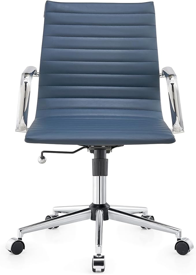 Chair, Desk Computer Chair ，with Armrests ，Ergonomic Office Chair for Home and Office, 17.32 x 22.83 x 35.43 inches, Multiple Colors (Navy)-DeskLoop Office